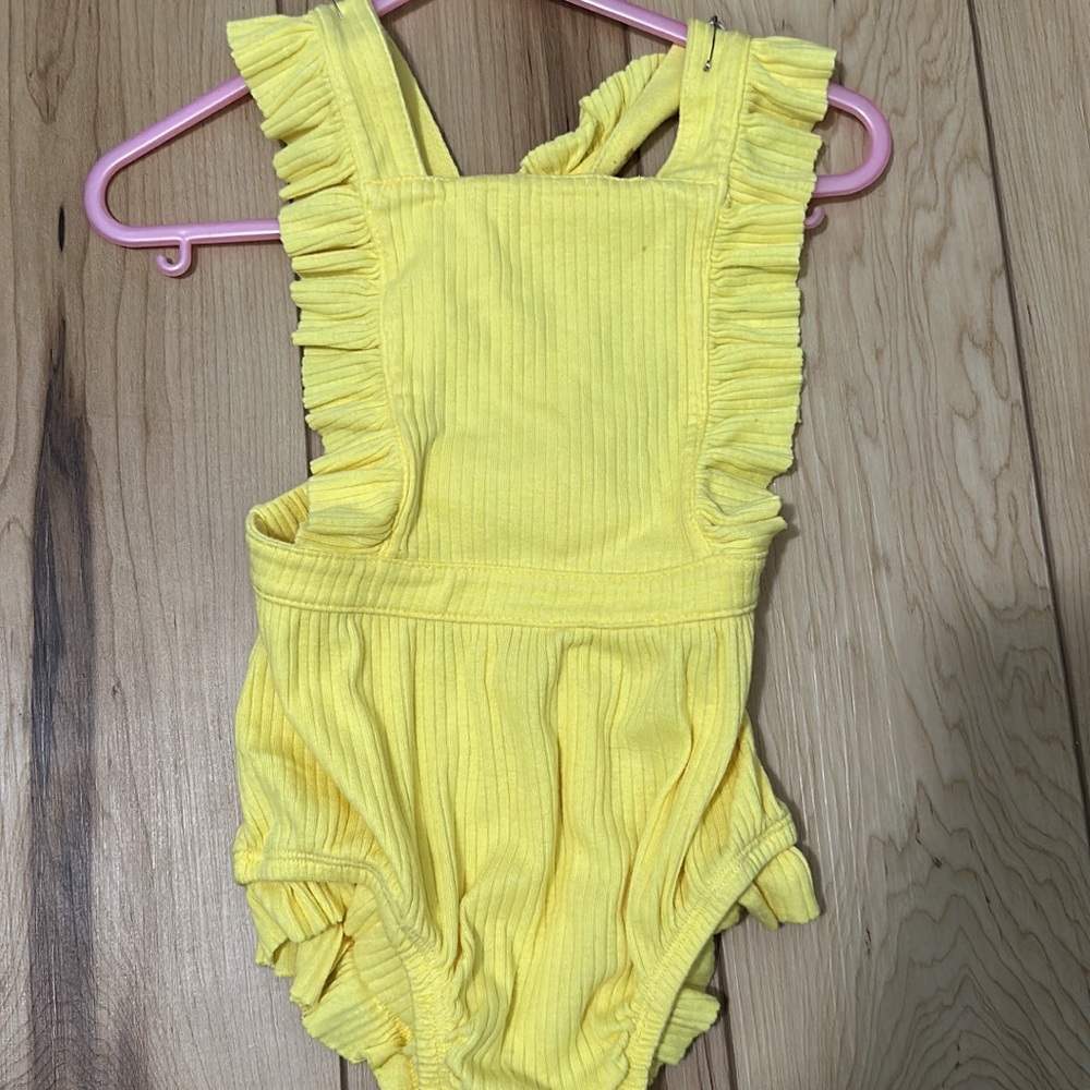 Cat & Jack Yellow Ruffled Bodysuit One Piece